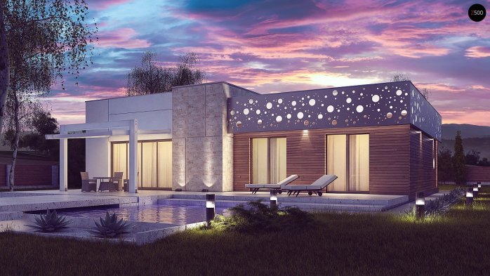 Проект дома Ux115 - 2 Одноэтажные дома в Киеве