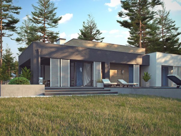 Проект дома Ux65 S - 11 Одноэтажные дома в Киеве