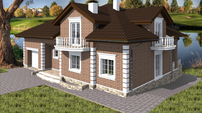 Проект дома Db 4 - 1 С мансардным этажом дома в Киеве