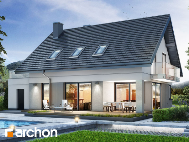 Проект дома Дом в иссопах - 2 С мансардным этажом дома в Киеве