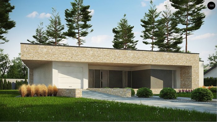 Проект дома Ux71 - 1 Одноэтажные дома в Киеве