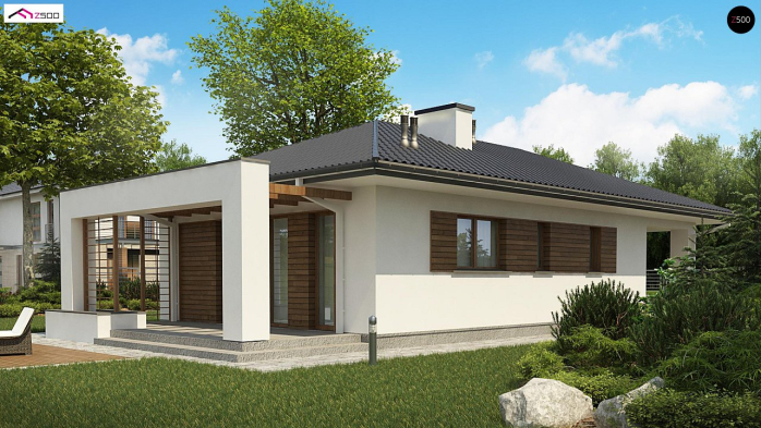 Проект дома U355 - 4 Одноэтажные дома в Киеве