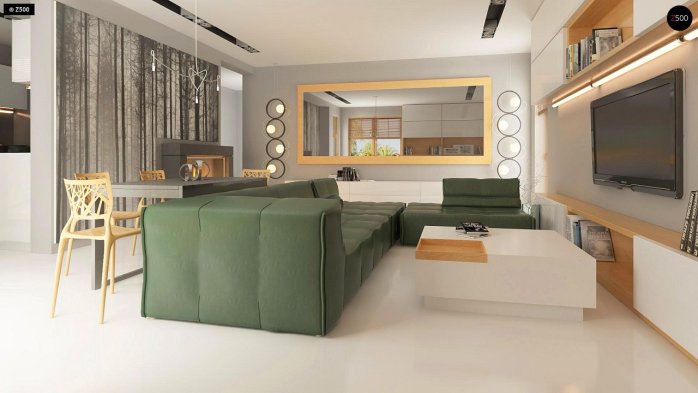 Проект дома Ux49 minus - 6 Одноэтажные дома в Киеве