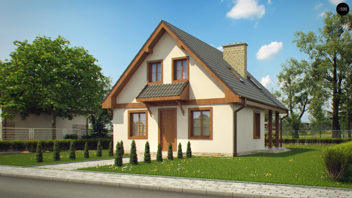 Проект дома U30 L bl - 1 С мансардным этажом дома в Киеве