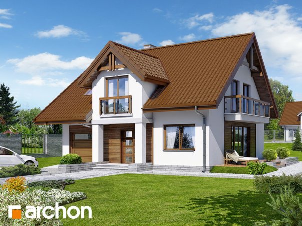 Проект дома Дом в аспарагусах (ПН) вер.2 - 1 С мансардным этажом дома в Киеве