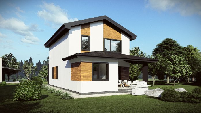 Проєкт будинку DBT 677 - Двоповерхові дома у Києві