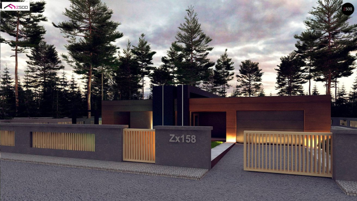 Проект дома Ux158 + - 8 Одноэтажные дома в Киеве