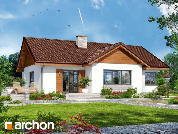 Проект дома Дом в плодолистике - 2 Одноэтажные дома в Киеве