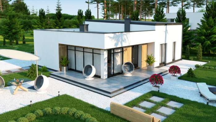 Проект дома Ux35 GL2 - 6 Одноэтажные дома в Киеве