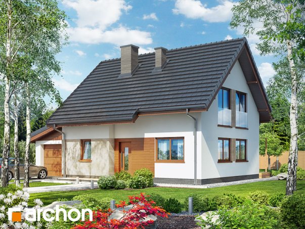 Проект дома Дом в хлорофитуме (ГТ) вер.2 - 1 С мансардным этажом дома в Киеве