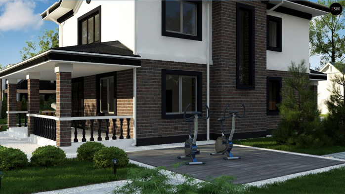 Проект дома Uu8 - 3 Двухэтажные дома в Киеве