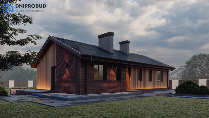 Проект дома DB 48 - 3 Одноэтажные дома в Киеве