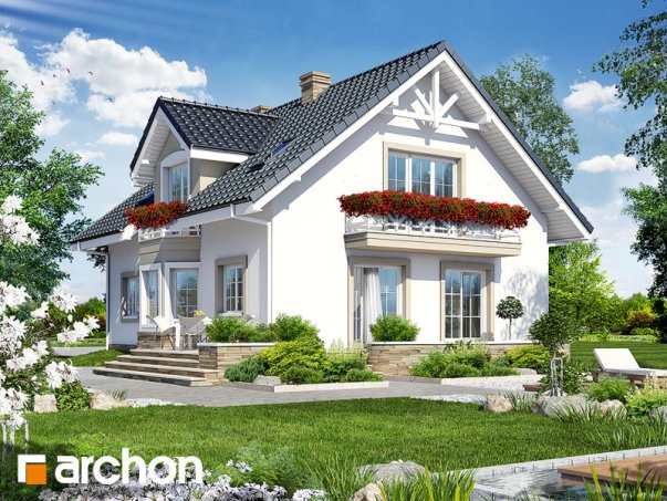 Проект дома Дом в кокосах 2 вер.2 - 2 С мансардным этажом дома в Киеве