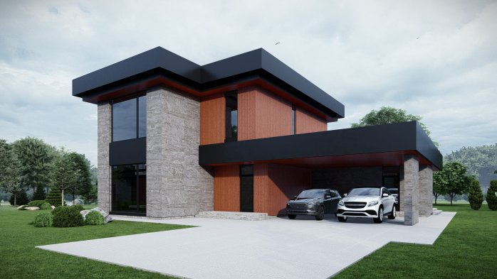 Проєкт будинку DBT 604 - Двоповерхові дома у Києві