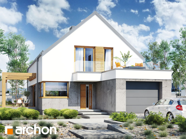 Проект дома Дом под лукумой - 2 С мансардным этажом дома в Киеве