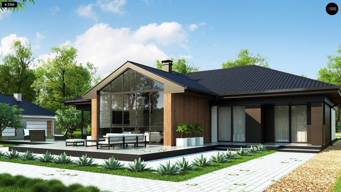 Проект дома U406 - 3 Одноэтажные дома в Киеве