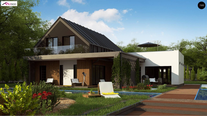 Проект дома U453 - 2 С мансардным этажом дома в Киеве