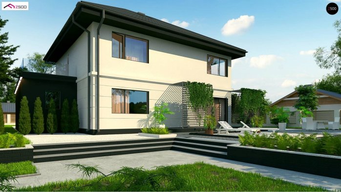 Проект дома Ux10 v1 - 5 Двухэтажные дома в Киеве