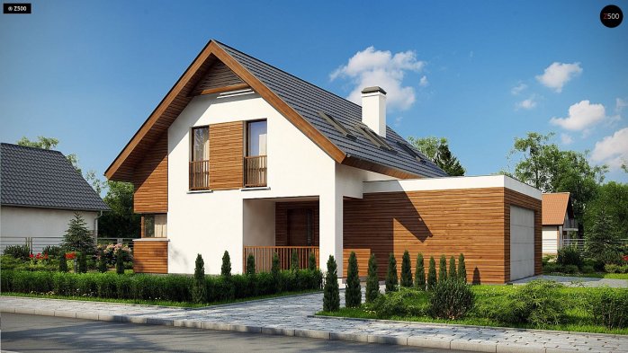 Проект дома U350 - 3 С мансардным этажом дома в Киеве