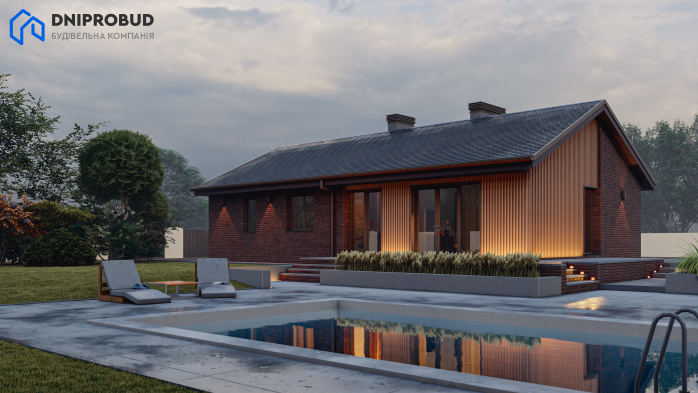 Проект дома DB 48 - 1 Одноэтажные дома в Киеве