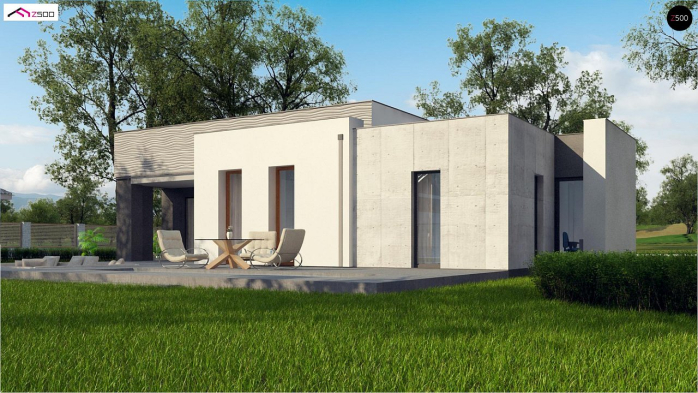 Проект дома Ux56 bG - 3 Одноэтажные дома в Киеве