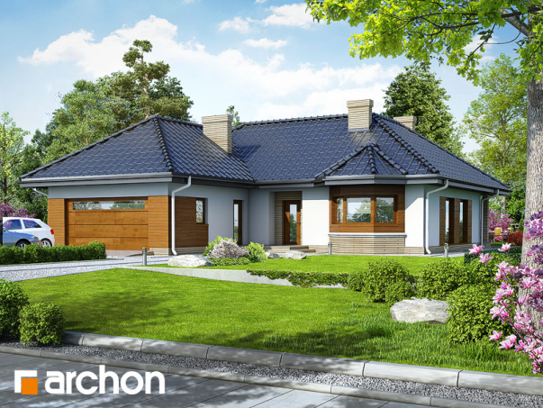 Проект дома Дом в гардениях вер.2 - 1 С мансардным этажом дома в Киеве