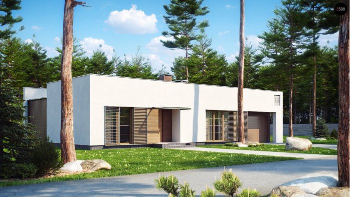 Проект дома Ux13 - 1 Одноэтажные дома в Киеве