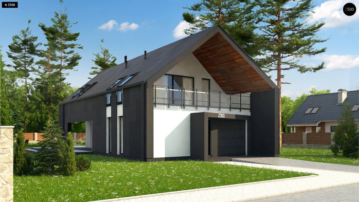 Проект дома U393 - 1 С мансардным этажом дома в Киеве