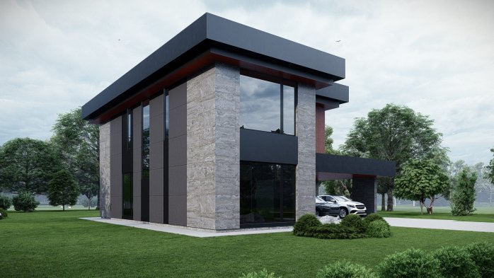 Проєкт будинку DBT 604 - Двоповерхові дома у Києві