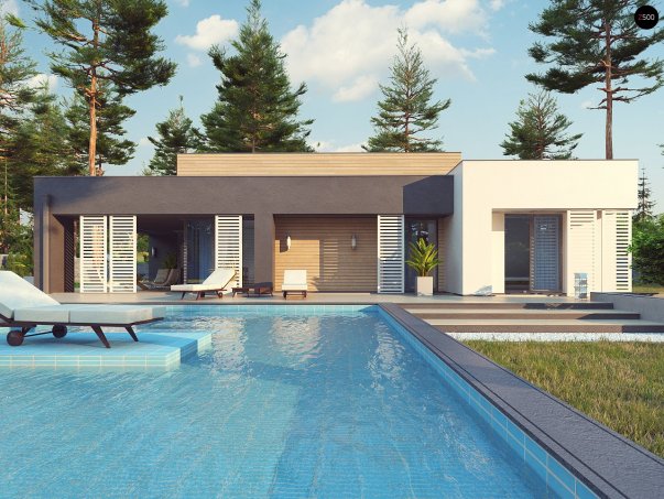 Проект дома Ux65 - 8 Одноэтажные дома в Киеве