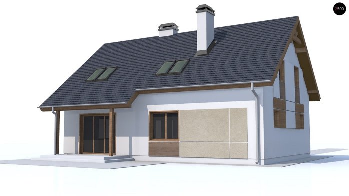 Проект дома U178 a - 2 С мансардным этажом дома в Киеве