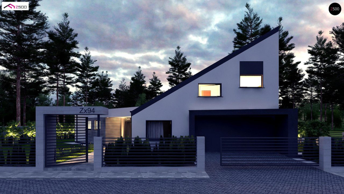 Проєкт будинку Ux94 - З мансардним поверхом дома у Києві