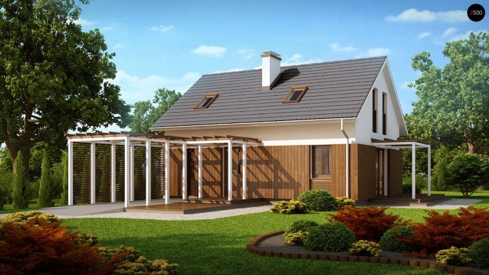 Проект дома U213 - 1 С мансардным этажом дома в Киеве