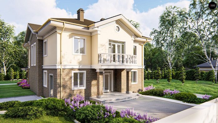 Проект дома Uu12 - 1 Двухэтажные дома в Киеве