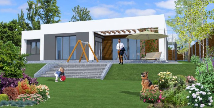 Проект дома Db 9 - 1 Одноэтажные дома в Киеве