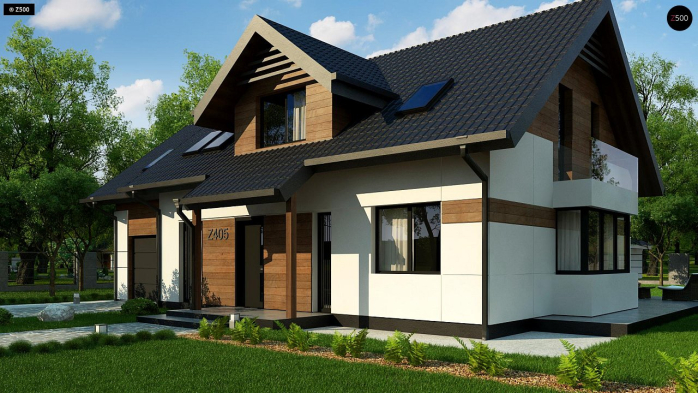 Проект дома U405 - 5 С мансардным этажом дома в Киеве