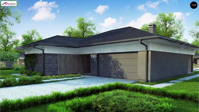 Проект дома U400 - 3 Одноэтажные дома в Киеве