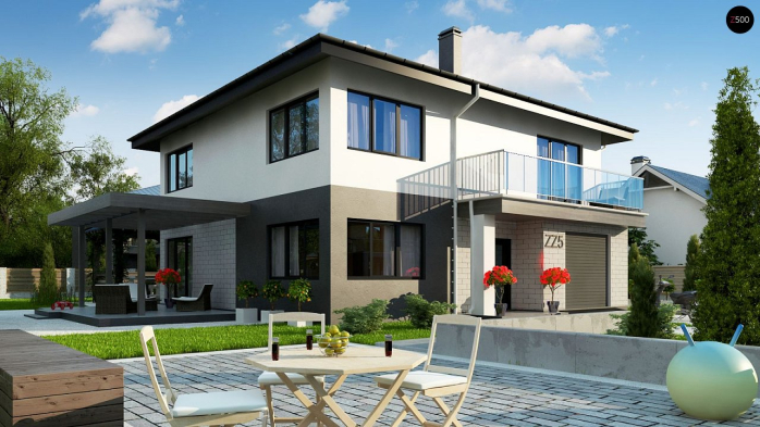 Проект дома Uu5 - 4 Двухэтажные дома в Киеве