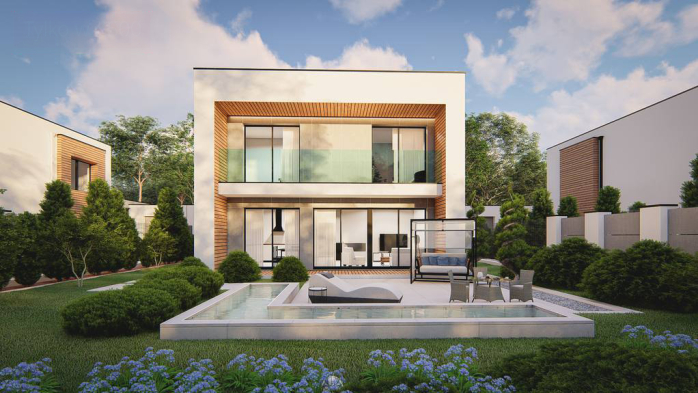 Проект дома Ux173 - 3 Двухэтажные дома в Киеве