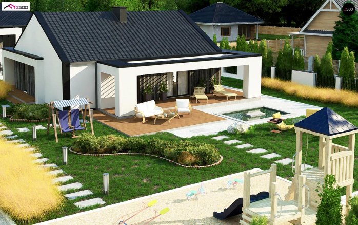 Проект дома U381 - 6 Одноэтажные дома в Киеве