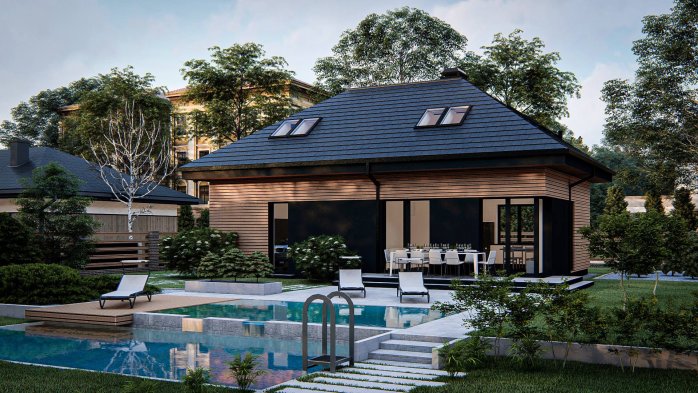 Проект дома U491 - 6 С мансардным этажом дома в Киеве