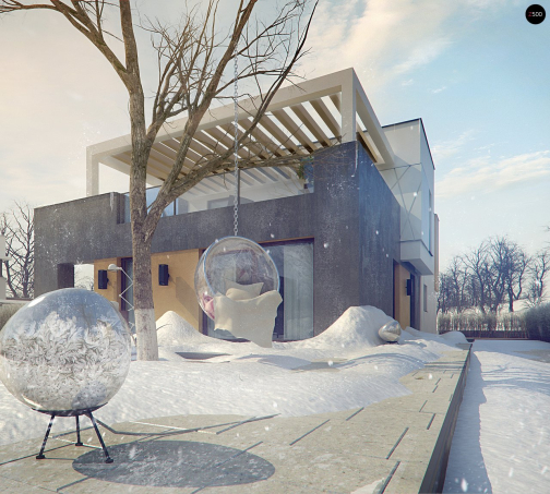 Проект дома Ux45 - 9 Двухэтажные дома в Киеве