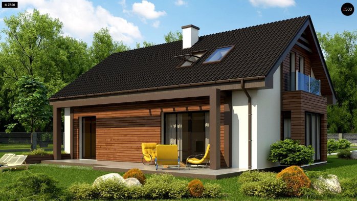 Проект дома U95 A - 3 С мансардным этажом дома в Киеве