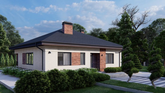 Проект дома U273 k - 1 Одноэтажные дома в Киеве