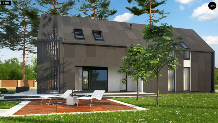 Проект дома U393 - 6 С мансардным этажом дома в Киеве