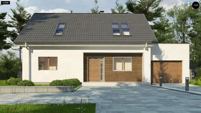 Проект дома U266 A - 3 С мансардным этажом дома в Киеве