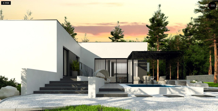 Проект дома Ux141 - 2 Одноэтажные дома в Киеве