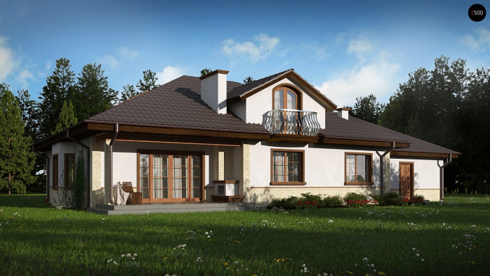 Проект дома U10 GL2 STU bk - 1 С мансардным этажом дома в Киеве