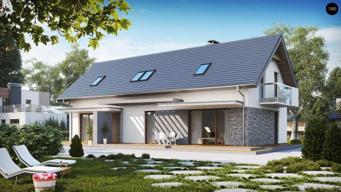 Проект дома U184 - 2 С мансардным этажом дома в Киеве