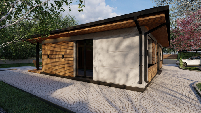 Проект дома Db 12 v1 - 6 Одноэтажные дома в Киеве